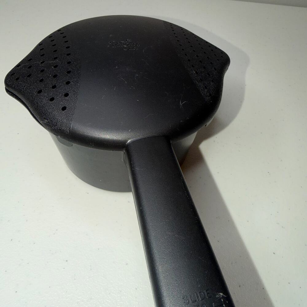 Pampered Chef Small Micro Cooker #2776 Microwave Rice Steamer 1 Qt 4 Cup Black